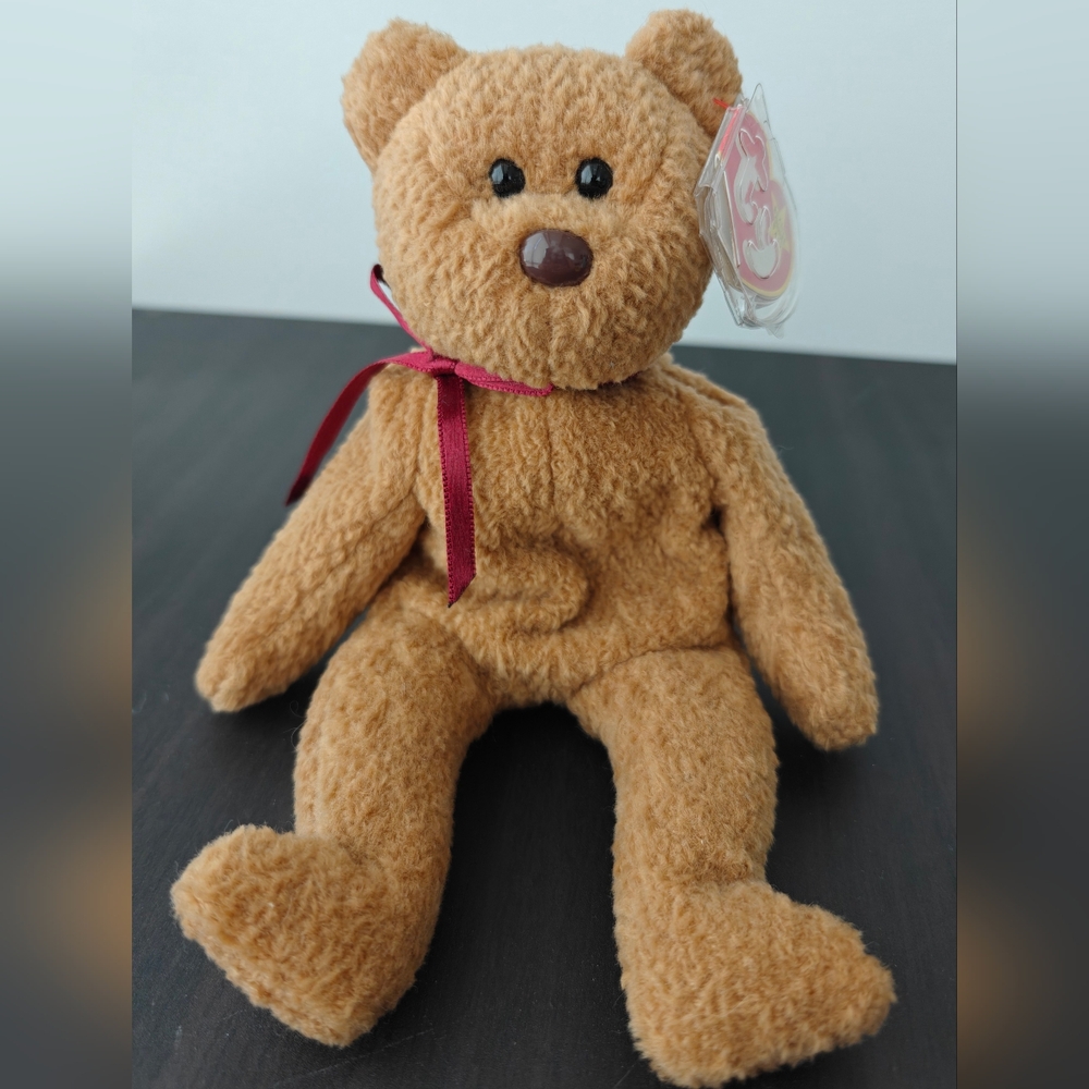 Rare TY Beanie Baby Curly With Tag Protector